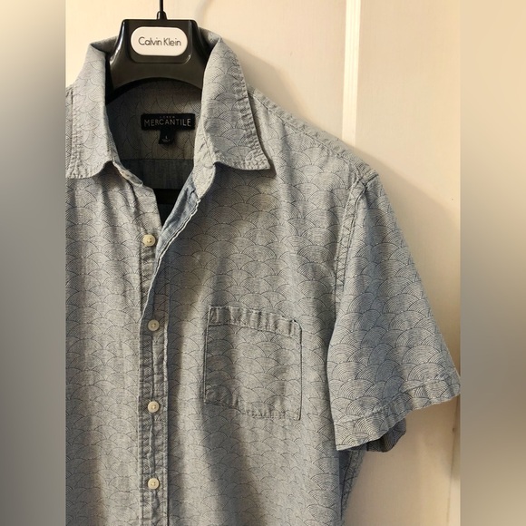 J. CREW MERCANTILE MEN’S COTTON CHAMBRAY SHORT SLEEVE SHIRT - Picture 4 of 13